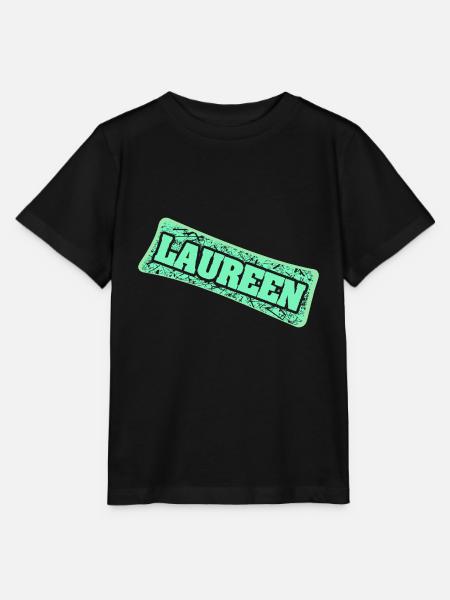 Geburtsname Laureen - Stanley/Stella Kinder T-Shirt MINI CREATOR  - Schwarz