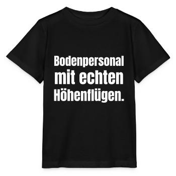 Personnel au sol avec de vraies envolées de fantaisie. - T-shirt bio MINI CREATOR Stanley/Stella Enfant - noir - Devant - Mikhail (115cm)