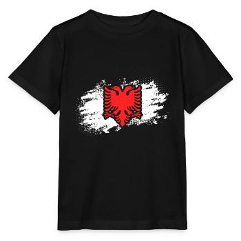 Aigle albanais à deux têtes vintage pour albanais - T-shirt bio MINI CREATOR Stanley/Stella Enfant - noir - Devant - Mikhail (115cm)