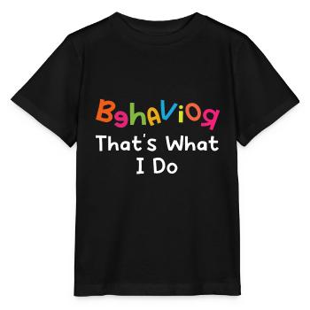 Verhalten Das ist es, was ich tue - Stanley/Stella Kinder T-Shirt MINI CREATOR  - Schwarz - Vorne - Mikhail (115cm)