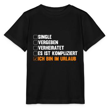 Sommerurlaub Urlauber Urlaub - Stanley/Stella Kinder T-Shirt MINI CREATOR  - Schwarz - Vorne - Mikhail (115cm)