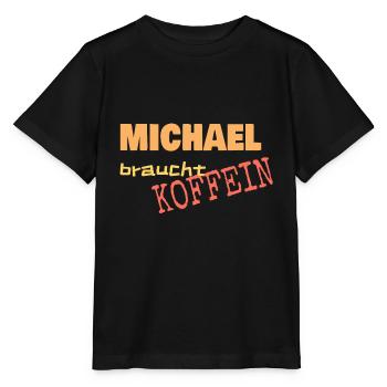 Geschenk für Michael - Stanley/Stella Kinder T-Shirt MINI CREATOR  - Schwarz - Vorne - Mikhail (115cm)