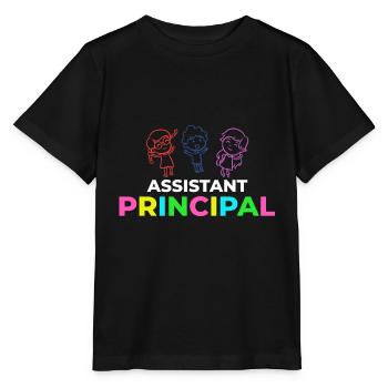 Chef d’établissement Directeur Directeur Directeur de la direction de l’école - T-shirt bio MINI CREATOR Stanley/Stella Enfant - noir - Devant - Mikhail (115cm)