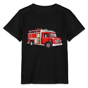 Camion d’incendie Camion d’incendie Camion d’incendie Incendie de camion d’incendie - T-shirt bio MINI CREATOR Stanley/Stella Enfant - noir - Devant - Mikhail (115cm)