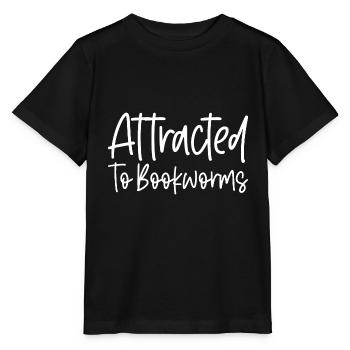 Attracted To Bookworms - Stanley/Stella MINI CREATOR Kids’ T-Shirt - black - Front - Mikhail (115cm)