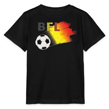 Fahne Belgien - Stanley/Stella Kinder T-Shirt MINI CREATOR  - Schwarz - Vorne - Mikhail (115cm)
