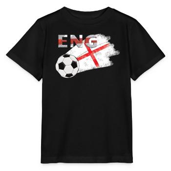 Fahne England - Stanley/Stella Kinder T-Shirt MINI CREATOR  - Schwarz - Vorne - Mikhail (115cm)