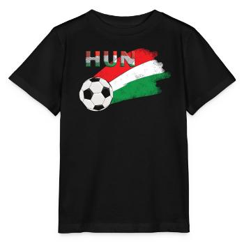 Fahne Ungarn - Stanley/Stella Kinder T-Shirt MINI CREATOR  - Schwarz - Vorne - Mikhail (115cm)