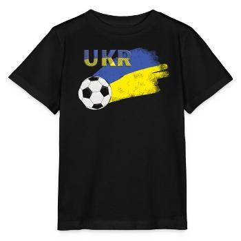 Fahne Ukraine - Stanley/Stella Kinder T-Shirt MINI CREATOR  - Schwarz - Vorne - Mikhail (115cm)