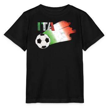 Fahne Italien - Stanley/Stella Kinder T-Shirt MINI CREATOR  - Schwarz - Vorne - Mikhail (115cm)