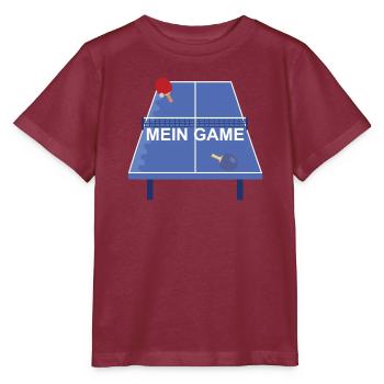Tischtennis Zubehör Pingpong Motiv - Stanley/Stella Kinder T-Shirt MINI CREATOR  - Burgunderrot - Vorne - Kain (125cm)