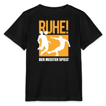 Fußballzubehör Geschenkidee Fußballfan - Stanley/Stella Kinder T-Shirt MINI CREATOR  - Schwarz - Vorne - Mikhail (115cm)