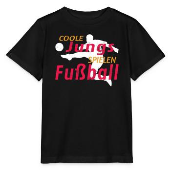 Fußballzubehör Geschenkidee Fußballfan - Stanley/Stella Kinder T-Shirt MINI CREATOR  - Schwarz - Vorne - Mikhail (115cm)