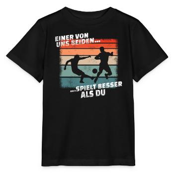 Fußballzubehör Geschenkidee Fußballfan - Stanley/Stella Kinder T-Shirt MINI CREATOR  - Schwarz - Vorne - Mikhail (115cm)