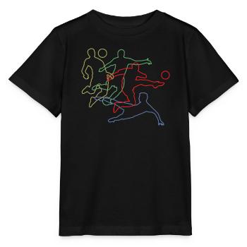 Fußballzubehör Geschenkidee Fußballfan - Stanley/Stella Kinder T-Shirt MINI CREATOR  - Schwarz - Vorne - Mikhail (115cm)