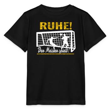 Fußballzubehör Geschenkidee Fußballfan - Stanley/Stella Kinder T-Shirt MINI CREATOR  - Schwarz - Vorne - Mikhail (115cm)