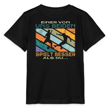 Fußballzubehör Geschenkidee Fußballfan - Stanley/Stella Kinder T-Shirt MINI CREATOR  - Schwarz - Vorne - Mikhail (115cm)