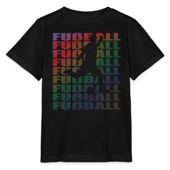 Fußballzubehör Geschenkidee Fußballfan - Stanley/Stella Kinder T-Shirt MINI CREATOR  - Schwarz - Vorne - Mikhail (115cm)