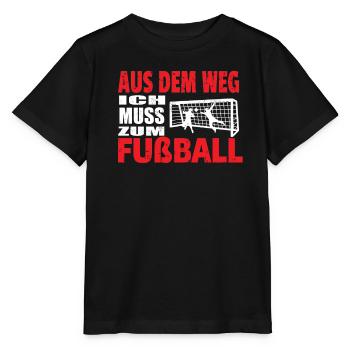 Fußballzubehör Geschenkidee Fußballfan - Stanley/Stella Kinder T-Shirt MINI CREATOR  - Schwarz - Vorne - Mikhail (115cm)