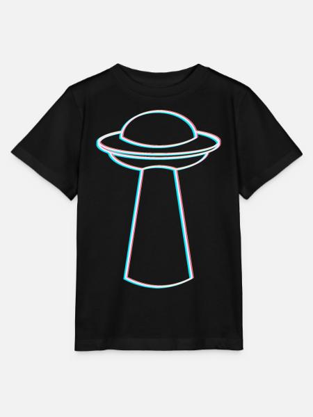 UFO Glitch – Ambiance rave et techno - T-shirt bio MINI CREATOR Stanley/Stella Enfant - noir