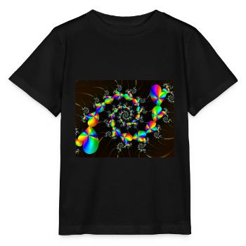 COEURS D'ARC-EN-CIEL EN SPIRALE - T-shirt bio MINI CREATOR Stanley/Stella Enfant - noir - Devant - Mikhail (115cm)