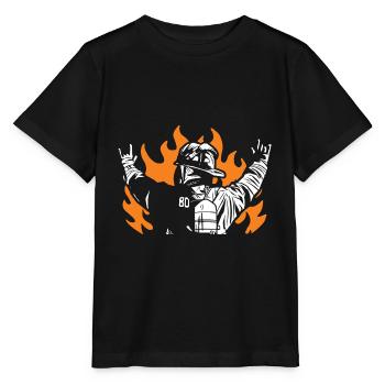 fire brigade - Stanley/Stella MINI CREATOR Kids’ T-Shirt - black - Front - Mikhail (115cm)