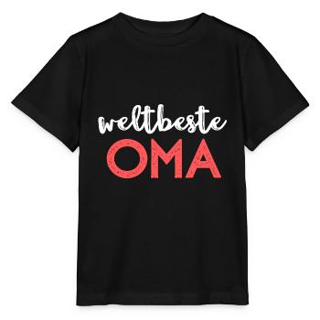 Weltbeste Oma - Stanley/Stella Kinder T-Shirt MINI CREATOR  - Schwarz - Vorne - Mikhail (115cm)