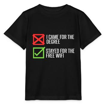 Resté pour le Wi-Fi - T-shirt bio MINI CREATOR Stanley/Stella Enfant - noir - Devant - Mikhail (115cm)