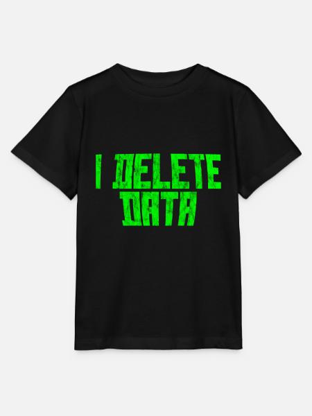 I Delete Data 3 - Stanley/Stella Kinder T-Shirt MINI CREATOR - Schwarz
