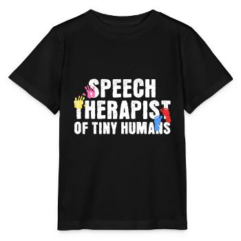 Sprachtherapeutin von Tiny Humans - Stanley/Stella Kinder T-Shirt MINI CREATOR  - Schwarz - Vorne - Mikhail (115cm)