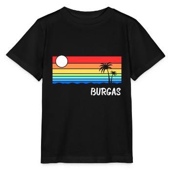 Burgas Sunrise Design Bulgarie Balkans Vacances - T-shirt bio MINI CREATOR Stanley/Stella Enfant - noir - Devant - Mikhail (115cm)