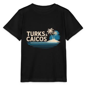 Turks- und Caicosinseln - Stanley/Stella Kinder T-Shirt MINI CREATOR  - Schwarz - Vorne - Mikhail (115cm)