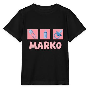 Pacifier Marko - Stanley/Stella MINI CREATOR Kids’ T-Shirt - black - Front - Mikhail (115cm)