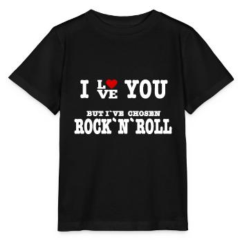 I Love But I've Chosen Rock and Rol - Stanley/Stella Kinder T-Shirt MINI CREATOR  - Schwarz - Vorne - Mikhail (115cm)
