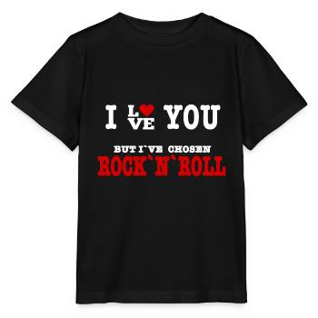 I Love But I've Chosen Rock and Roll - Stanley/Stella Kinder T-Shirt MINI CREATOR  - Schwarz - Vorne - Mikhail (115cm)