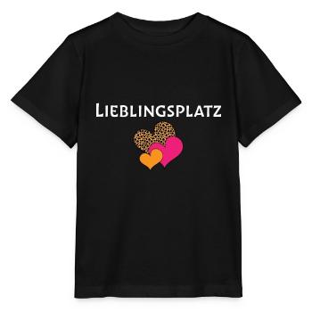 Lieblingsplatz Kissen mit Herz - Stanley/Stella Kinder T-Shirt MINI CREATOR  - Schwarz - Vorne - Mikhail (115cm)