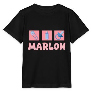 Sucette Marlon - T-shirt bio MINI CREATOR Stanley/Stella Enfant - noir - Devant - Mikhail (115cm)