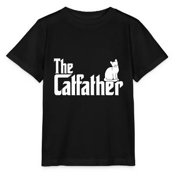 Katzen Papa Katzenhalter Parodie Katzenbesitzer - Stanley/Stella Kinder T-Shirt MINI CREATOR  - Schwarz - Vorne - Mikhail (115cm)
