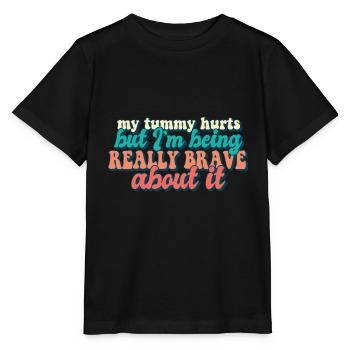 Survivant de maux de ventre Mon ventre fait mal Nourriture drôle - T-shirt bio MINI CREATOR Stanley/Stella Enfant - noir - Devant - Mikhail (115cm)