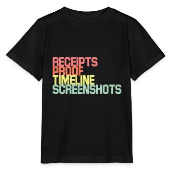 Receipts Timeline Screenshot Witty Retorts Snappy - Stanley/Stella MINI CREATOR Kids’ T-Shirt - black - Front - Mikhail (115cm)