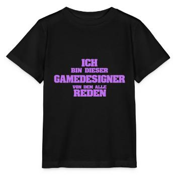 Profession Concepteur de jeux - T-shirt bio MINI CREATOR Stanley/Stella Enfant - noir - Devant - Mikhail (115cm)