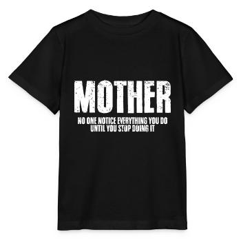 L’amour de maman cool Personne ne remarque tout ce que vous faites - T-shirt bio MINI CREATOR Stanley/Stella Enfant - noir - Devant - Mikhail (115cm)