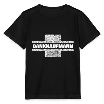 Profession : Banquier - T-shirt bio MINI CREATOR Stanley/Stella Enfant - noir - Devant - Mikhail (115cm)