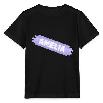 Vorname Amelia - Stanley/Stella Kinder T-Shirt MINI CREATOR  - Schwarz - Vorne - Mikhail (115cm)