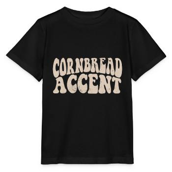 Cornbread Accent Southern Girls Funny Cowboy - Stanley/Stella MINI CREATOR Kids’ T-Shirt - black - Front - Mikhail (115cm)