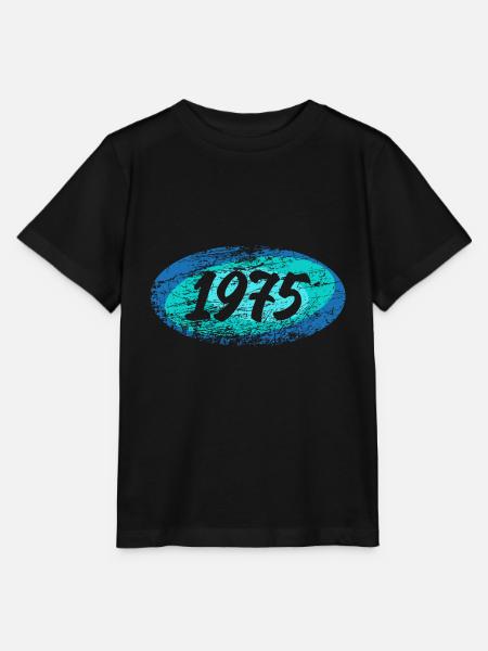 Retro 1975 - Stanley/Stella Kinder T-Shirt MINI CREATOR - Schwarz