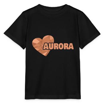 Vorname Aurora - Stanley/Stella Kinder T-Shirt MINI CREATOR  - Schwarz - Vorne - Mikhail (115cm)