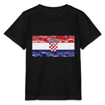 Kroatien - Stanley/Stella Kinder T-Shirt MINI CREATOR  - Schwarz - Vorne - Mikhail (115cm)