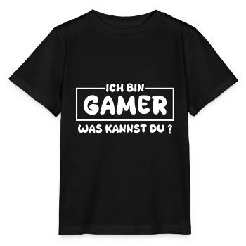 Gamer as a profession - Stanley/Stella MINI CREATOR Kids’ T-Shirt - black - Front - Mikhail (115cm)