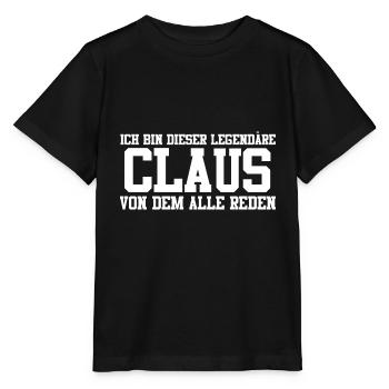 Claus Name Design - Stanley/Stella Kinder T-Shirt MINI CREATOR  - Schwarz - Vorne - Mikhail (115cm)